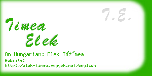 timea elek business card